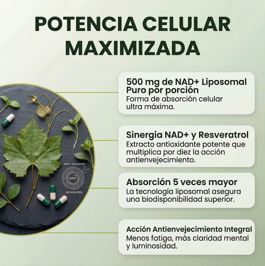 NAD+ Cápsulas | Fórmula Antiedad