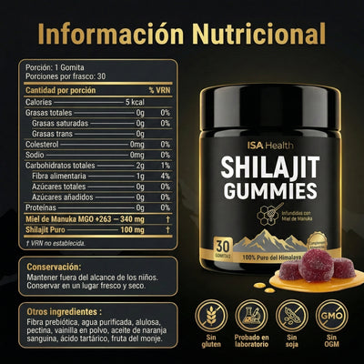 Gummies de Shilajit Puro - Nueva fórmula