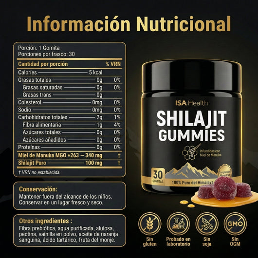 Gummies de Shilajit Puro - Nueva fórmula