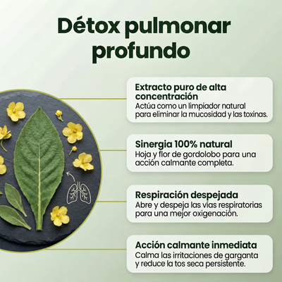 Extracto puro de gordolobo | Fórmula para la desintoxicación pulmonar