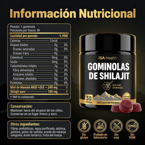 Gominolas de Shilajit Puro | Nueva fórmula
