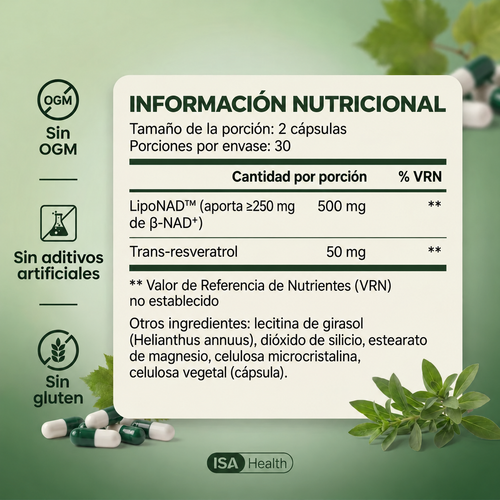 NAD+ Cápsulas | Fórmula Antiedad